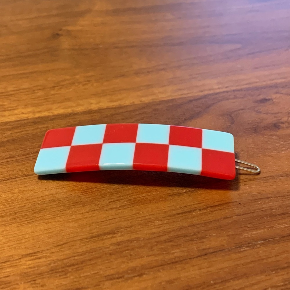 🐞 Chunks Checkerboard Accent Barrette